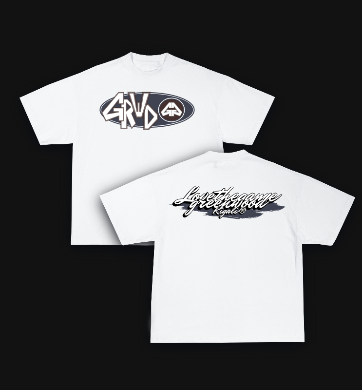 LoveTheGame White & Navy tee.
