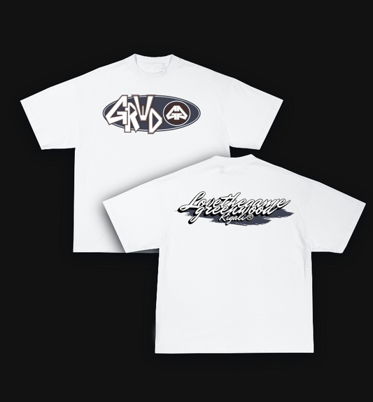 LoveTheGame White & Navy tee.